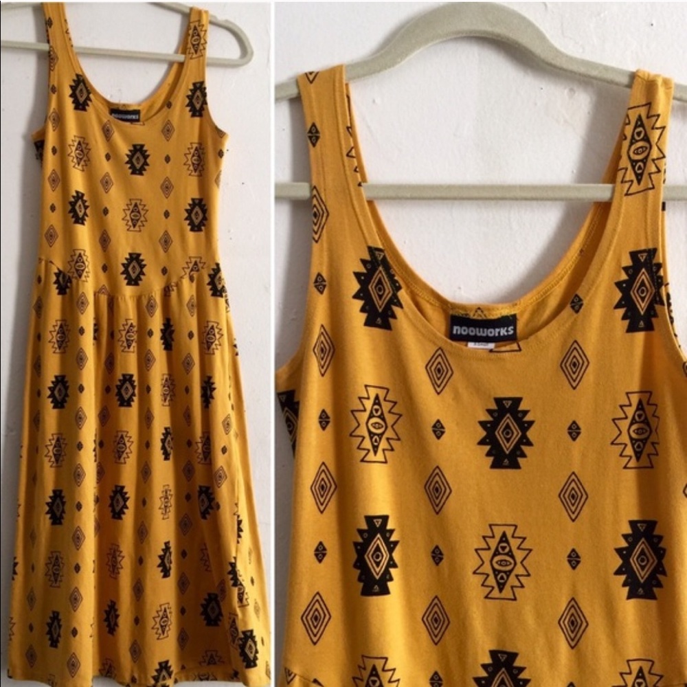 Aztec print midi dress